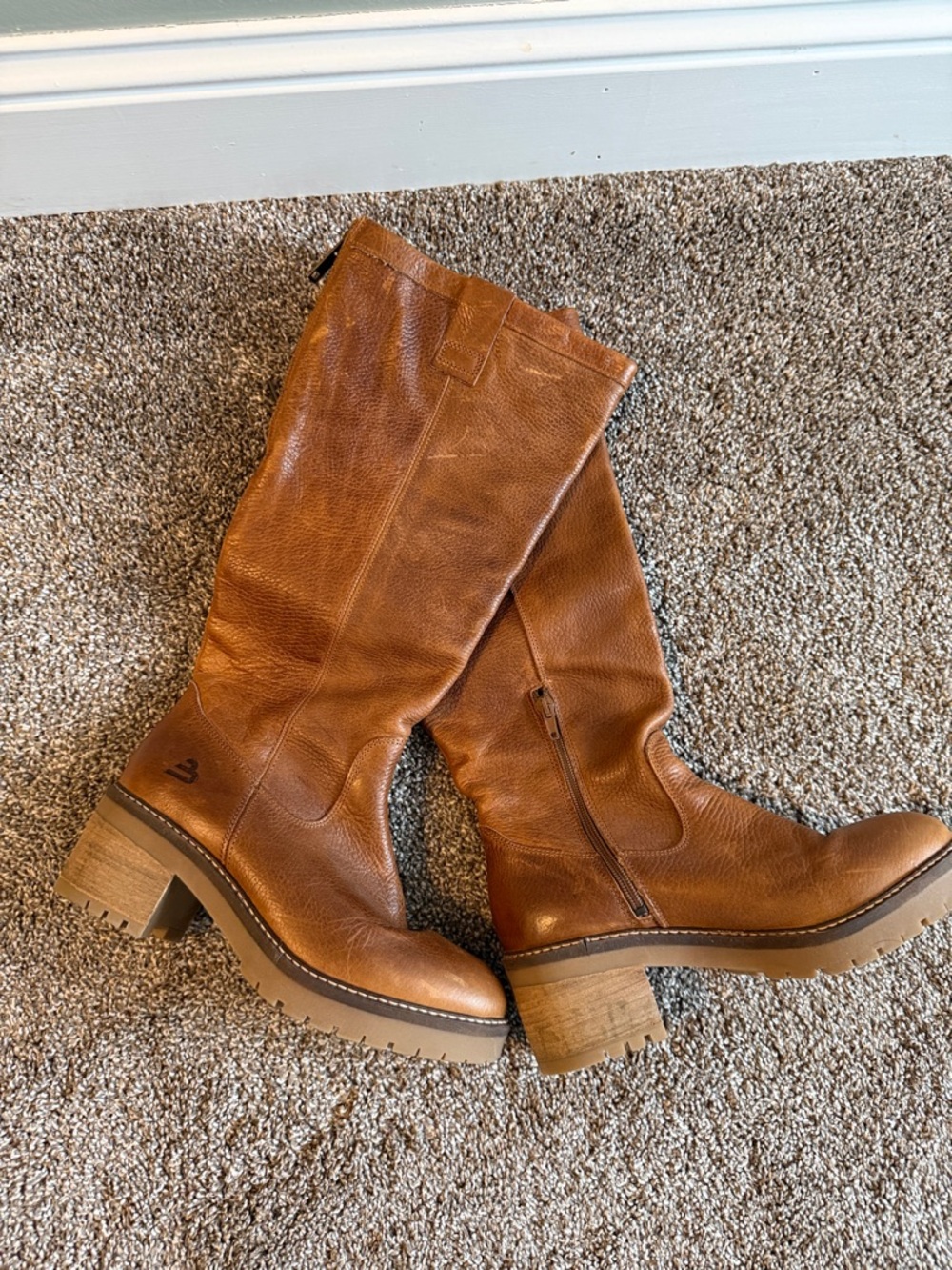 Bullboxer Jillian Brown Leather Boots, Women's Sz 8